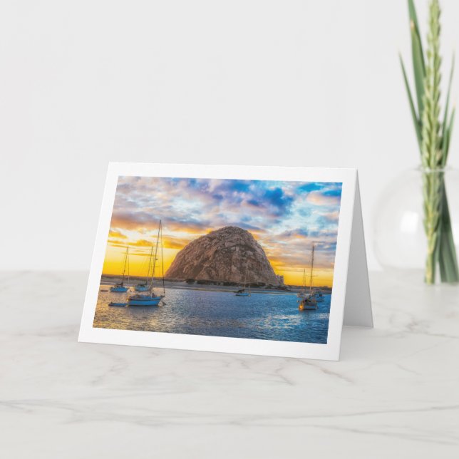 Morro Bay At Dusk Greeting Card (Front)