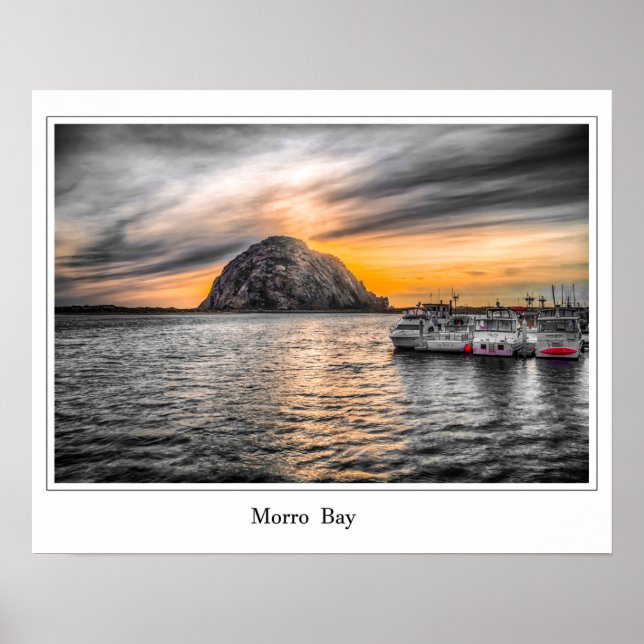 Morro Bay At Dusk Poster (Front)