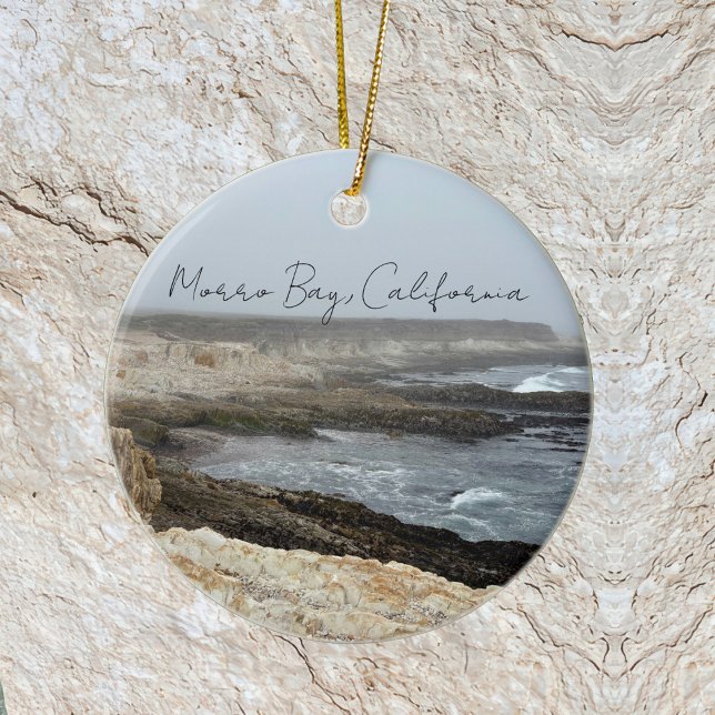 Morro Bay California Coastal Photography Ceramic Ornament (Creator Uploaded)
