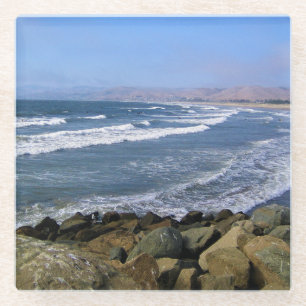 Morro Bay, California Glass Coaster
