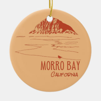 Morro Bay California Morro Rock Ceramic Ornament