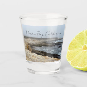 Morro Bay California Ocean Cliffs Photography Shot Glass