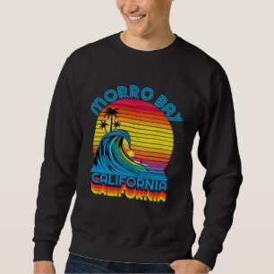 Morro Bay California Retro Throwback Surf & Beach Sweatshirt