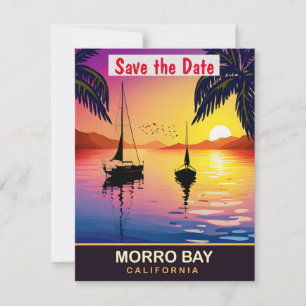 Morro Bay California Sunset Wedding Invitation