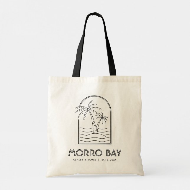 Morro Bay Wedding Weekend Destination Wedding Tote Bag (Back)