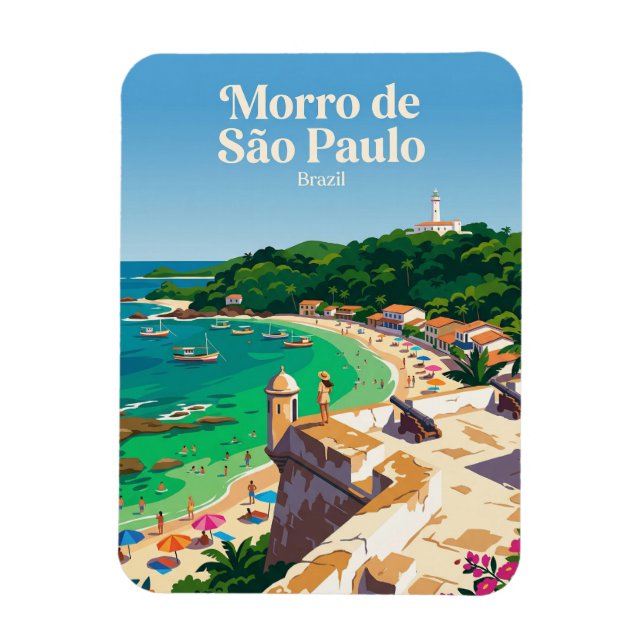 Morro de São Paulo Brazil Magnet (Vertical)