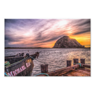 Morro Rock At Dusk Photo Print