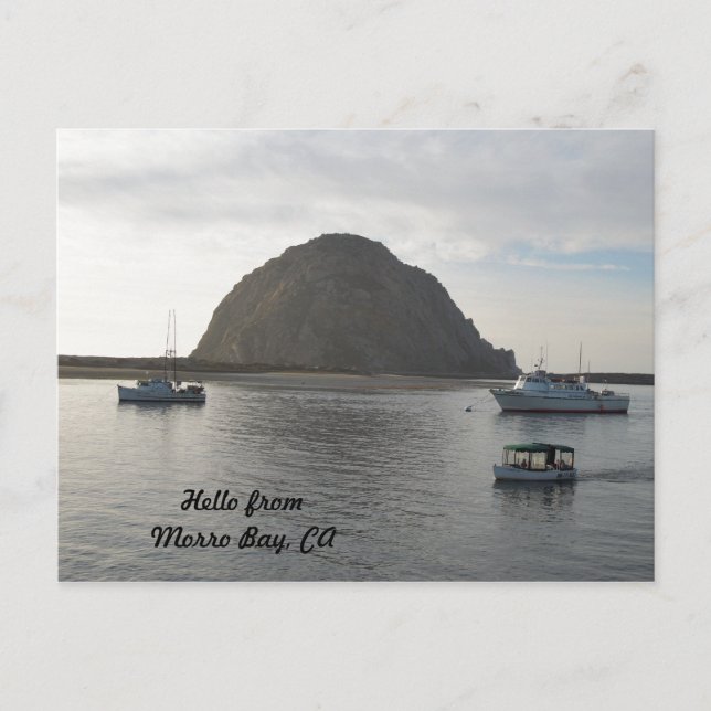 Morro Rock at Morro Bay, CA Postcard (Front)