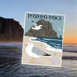 Morro Rock Bay Central California Beach Seagulls Postcard<br><div class="desc">Check out this super cool illustration of Morro Bay, California. Whether you are a local or just love this sweet beach town, show you're a fan with this cool postcard. And be sure to check my shop for more products and designs. You can always add your own text. Let me...</div>