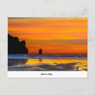 Morro Rock Beach Postcard