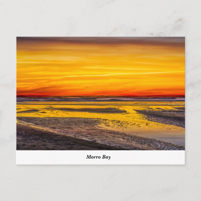 Morro Rock Beach Postcard (Front)