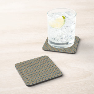 Morrocan Inspired in Brown, Pale Green, Dark Teal Coaster