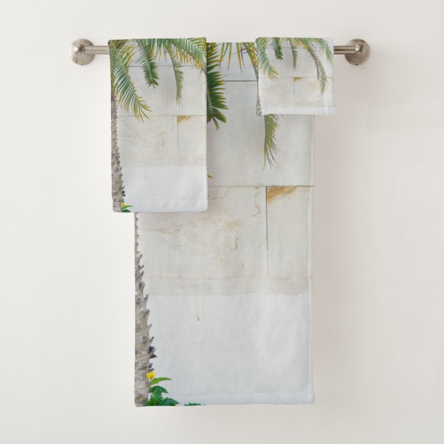 Morrocan Palm Vibes #1 #wall #art Bath Towel Set (Insitu)