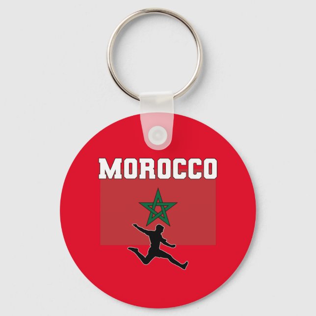 Morrocco Football Soccer National Team Key Ring (Front)