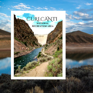 Morrow Point Dam, Curecanti NRA, Gunnison River Postcard