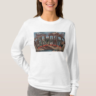 Morrow Point Lake, Colorado - Large Letter Scene T-Shirt