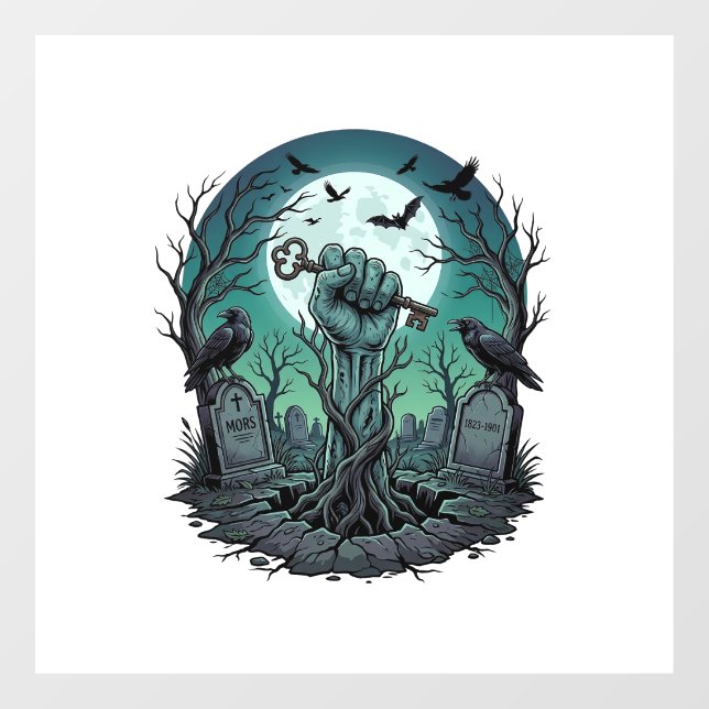 Mors Zombie Hand Skeleton Key Tombstone Ravens Hal (Sheet)