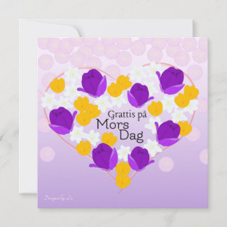 Morsdag vykort med vårblommor greeting cards