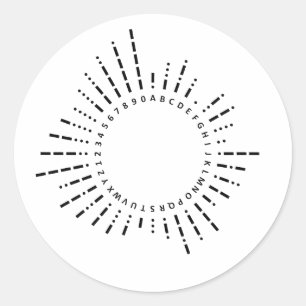 Morse Code Alphabet Classic Round Sticker