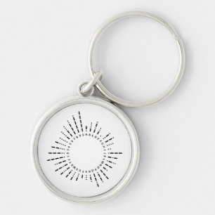 Morse Code Alphabet in Circle Key Ring