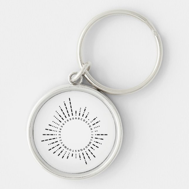 Morse Code Alphabet in Circle Key Ring (Front)