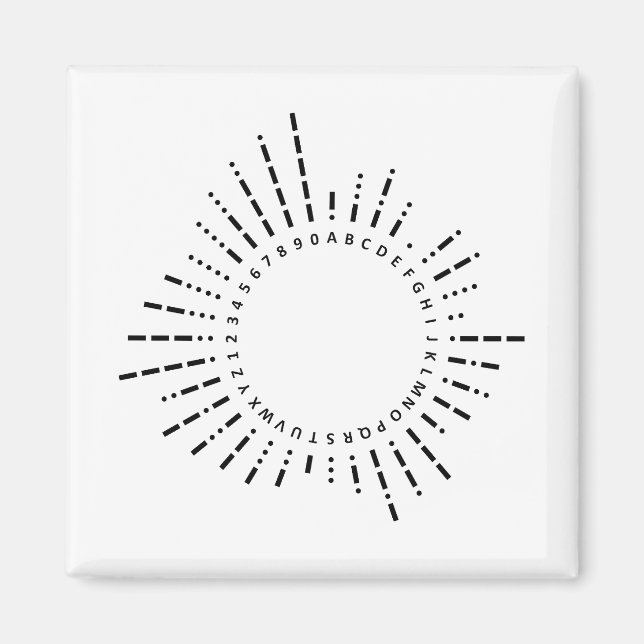 Morse Code Alphabet Magnet (Front)