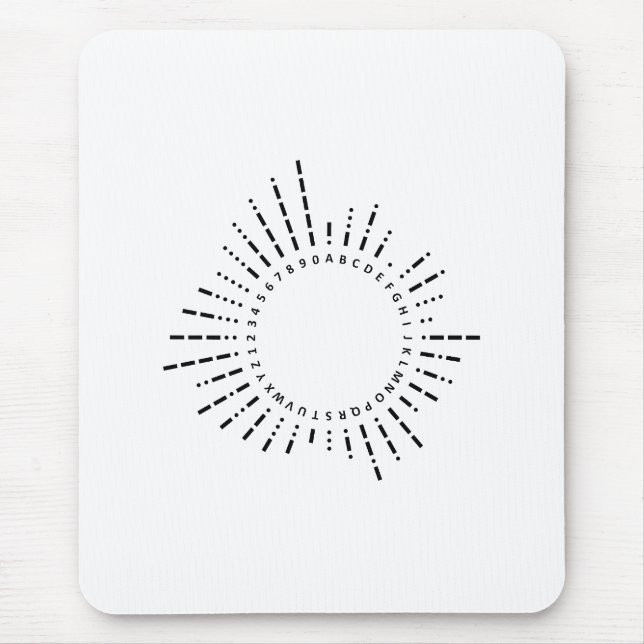 Morse Code Alphabet Mouse Pad (Front)