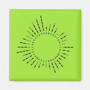 Morse Code Alphabet – Neon Lime Tech Magnet