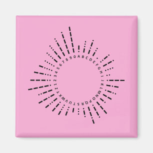 Morse Code Alphabet – Pink STEM Edition Magnet