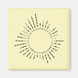 Morse Code Alphabet – Soft Yellow Learning Magnet