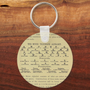 Morse Code Alphabet Telegraph Key Ring