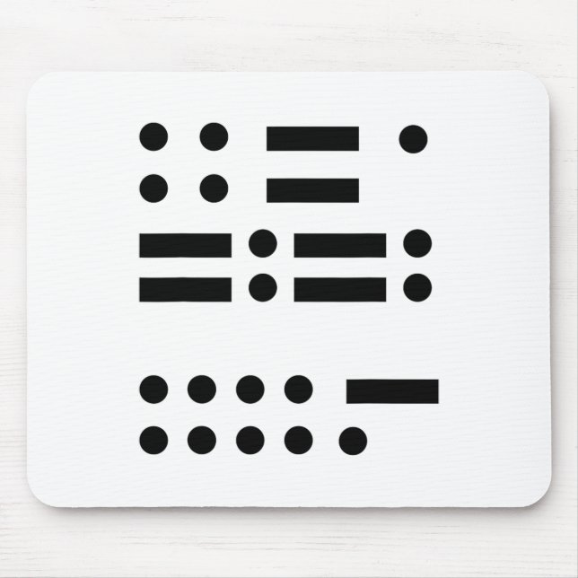 Morse Code Anti Trump 45 Feminist Resist Treason  Mouse Pad (Front)