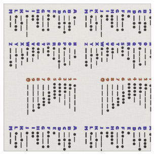 Morse Code Chart Fabric