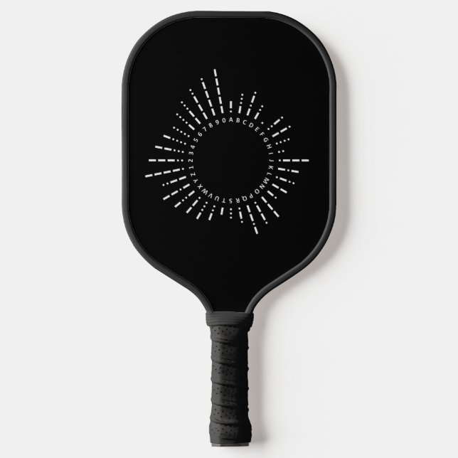 Morse Code Circle Unique Design Pickleball Paddle (Front)