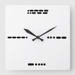 Morse Code Clock   3, 6, 9, 12