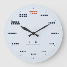 Morse Code Clock - True Signal Length, Sky Blue