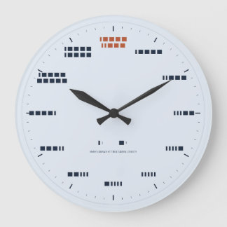 Morse Code Clock - True Signal Length, Sky Blue