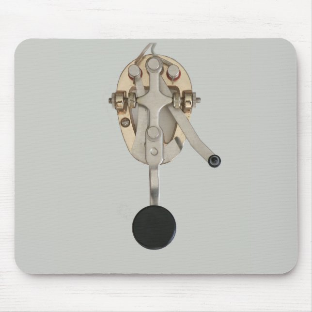 Morse Code CW Key Computer Mousepad (Front)