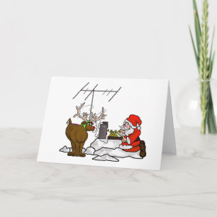 Morse Code CW Santa Christmas Card to Customise!