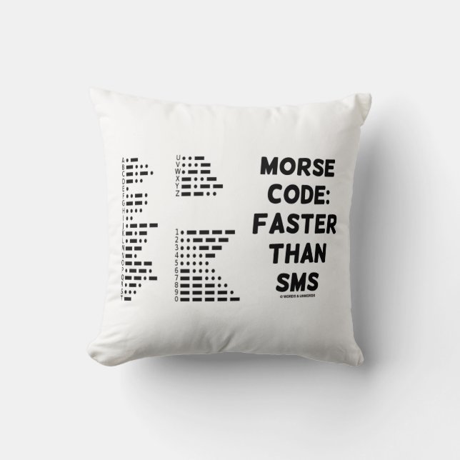 Morse Code: Faster Than SMS (International Morse) Cushion (Front)
