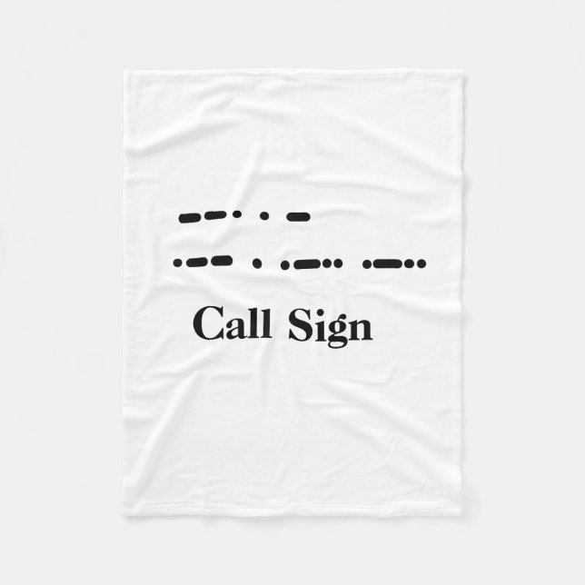 Morse Code "Get Well" Fleece Blanket. Customise It (Front)
