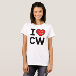 Morse Code Love – CW Whispering Waves T-Shirt
