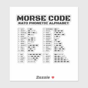 Morse Code NATO Phonetic Alphabet Chart A Z