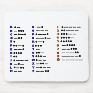 Morse Code or CW Mouse Pad (Customizeable)