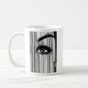: "Morse Code Visage Tee"  Coffee Mug