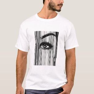 : "Morse Code Visage Tee" T-Shirt