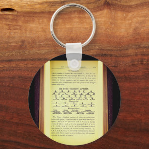 Morse Telegraph Alphabet Code System Key Ring