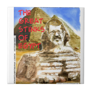Morsi Great Stinks Of Egypt Funny Ceramic Tile