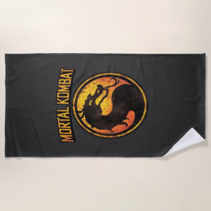Mortal Kombat Vintage Tee — Small Fit Y2K Retro Vi Beach Towel
