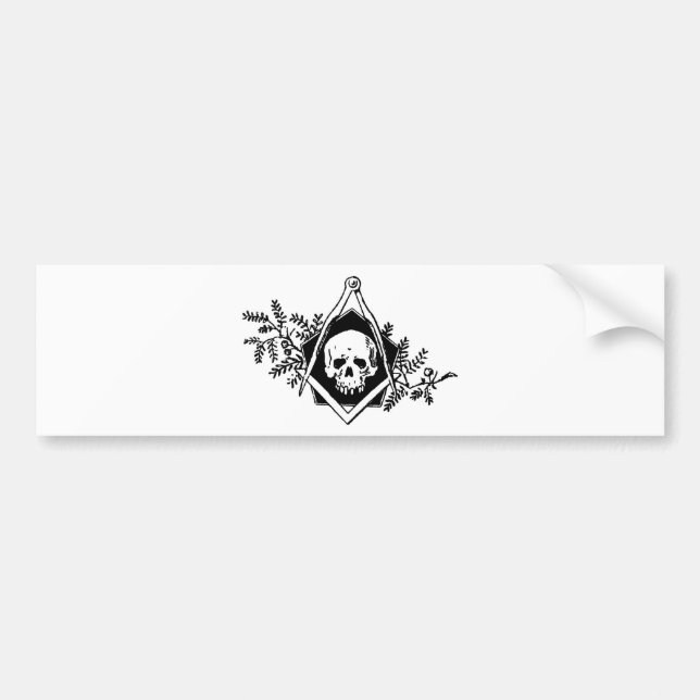 Mortality Square and Compasses Bumper Sticker (Front)